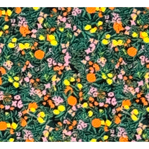 LuLaRoe Cassie Skirt Floral Pencil Midi Green Yellow Orange XL - Picture 3 of 6